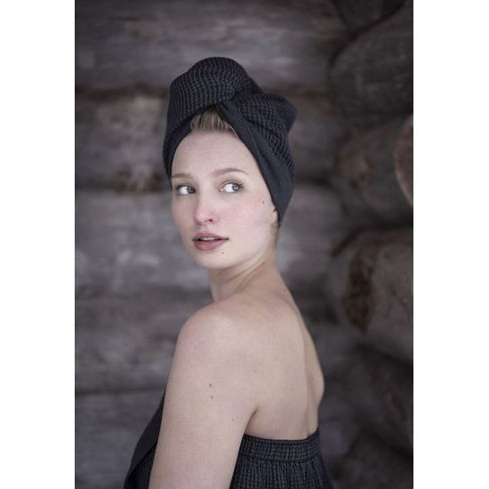 Rento, Kenno turban do sauny, černo šedý