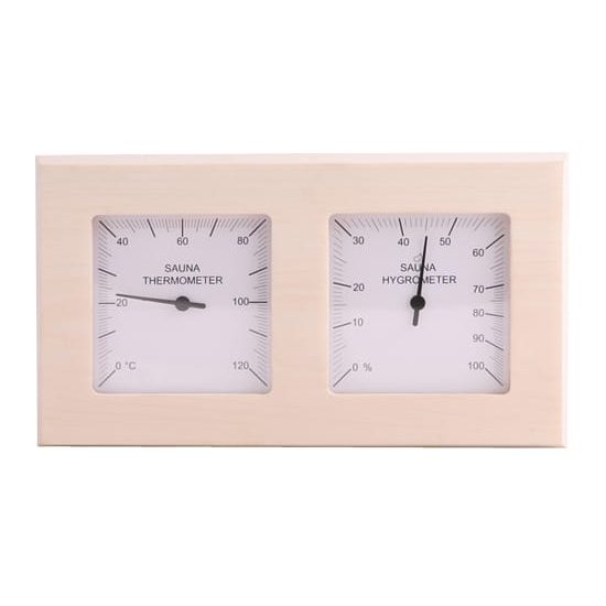 Abatec QUADRAT, 224-THx, teploměr s vlhkoměrem do sauny duo