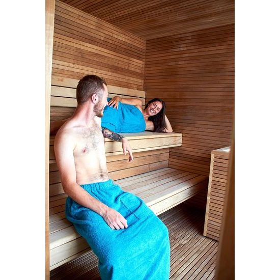 NordicSPA, kilt do sauny froté, dámský, tyrkysový, 90 x 155 cm