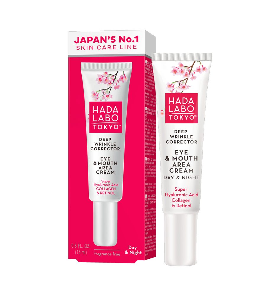 Hada Labo / Hada Labo Tokyo HADA LABO TOKYO RED Korekční krém na vrásky kolem úst a očí Deep Wrinkle Corrector Eye & Mouth Cream (15 ml)