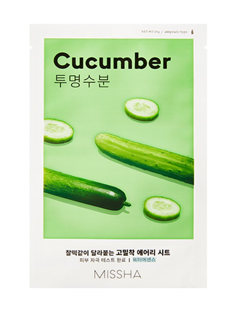 MISSHA Plátýnková maska - Airy Fit Sheet Mask - Cucumber