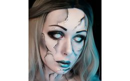 Crazy šošovky - nedioptrické - BLACK mini sclera (2 šošovky)