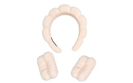 Cosmetic Headband and Anti-Drip Wristbands - Powder Pink