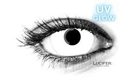 Crazy šošovky - nedioptrické - UV GLOW WHITE mini sclera (2 šošovky)