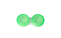 Transparenter Kontaktlinsenbehälter – Grün