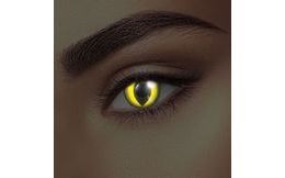 Crazy čočky - GLOW YELLOW CAT UV svítící (2 čočky)
