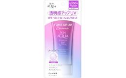 ROHTO MENTHOLATUM Tonirajoča sončna esenca Skin Aqua Tone Up UV Essence SPF50+ PA++++ Lavender (80 g)