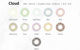 Barevné čočky - dioptrické - Cloud Blue (1 ks)