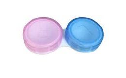 Orange-weißer Linsenbehälter