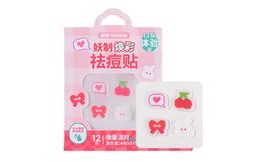 YAOZHI Náplasti na akné Cute Radiance Acne Pimple Patch - Pixel Party (12 nálepek)