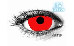 Crazy šošovky - nedioptrické - UV GLOW RED mini sclera (2 šošovky)