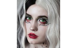 Crazy šošovky - nedioptrické - BLACK mini sclera (2 šošovky)