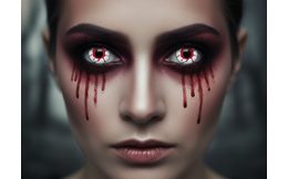 Crazy šošovky - nedioptrické - BLACK mini sclera (2 šošovky)