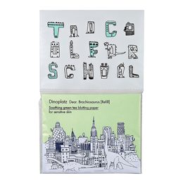 TOO COOL FOR SCHOOL Absorpční papírky Dinoplatz Dear Brachiosaurus Blotting Paper Refill Only #02 Green Tea (50 ks)
