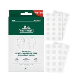 VT COSMETICS Náplasti na akné Pro Cica Centella Asiatica Tiger Clear Spot Patch (66 ks)