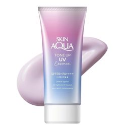 ROHTO MENTHOLATUM Tónovací opalovací esence Skin Aqua Tone Up UV Essence SPF50+ PA++++ Lavender (80 g)