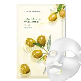 NATURE REPUBLIC Plátýnková maska Real Nature Sheet Mask Olive