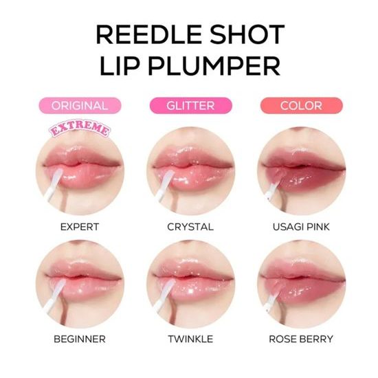 VT COSMETICS Lesk na pery s výživou a efektom objemu REEDLE SHOT Lip Plumper Rose Berry