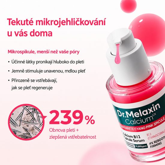 Dr. MELAXIN Pleťové sérum s mikrojehličkami Cemenrete Cyano Pink Spicule Serum (30 ml)