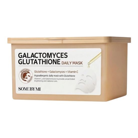 SOME BY MI Posvetlitvene in regenerativne plenične maske Galactomyces Glutatione Daily Mask (30 kosov)