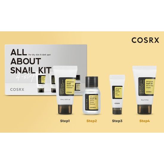 Cosrx Set Advanced Snail Kit - All About Snail Kit 4-step