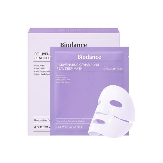 BIODANCE Hydrogelová pleťová maska Rejuvenating Caviar PDRN Real Deep Mask (4 ks)