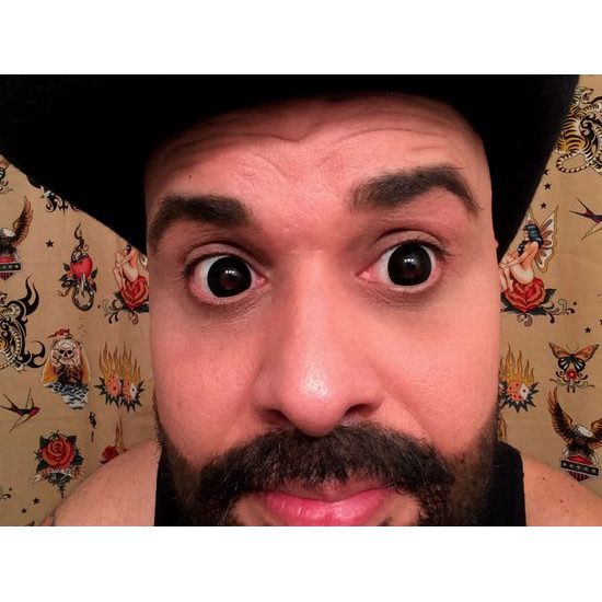 Crazy čočky - dioptrické - BLACK mini sclera 17mm (2 ks)