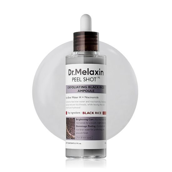 Dr. MELAXIN Ampolla viso esfoliante Peel Shot Exfoliating Black Rice Ampoule (80 ml)