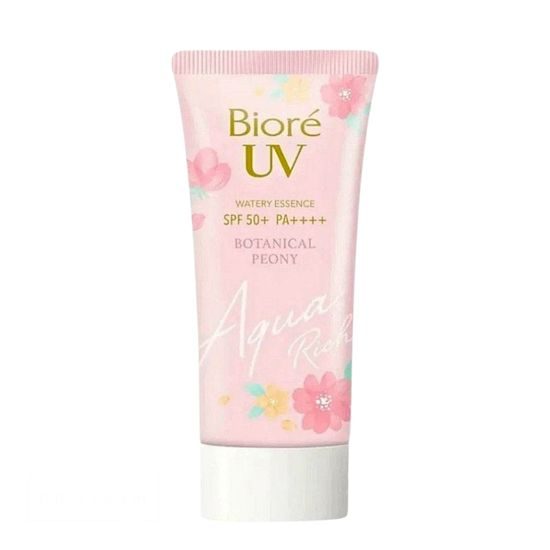 BIORÉ Opalovací krém UV Aqua Rich Watery Essence Sunscreen SPF 50+ PA++++ Botanical Peony Edition (50 g)