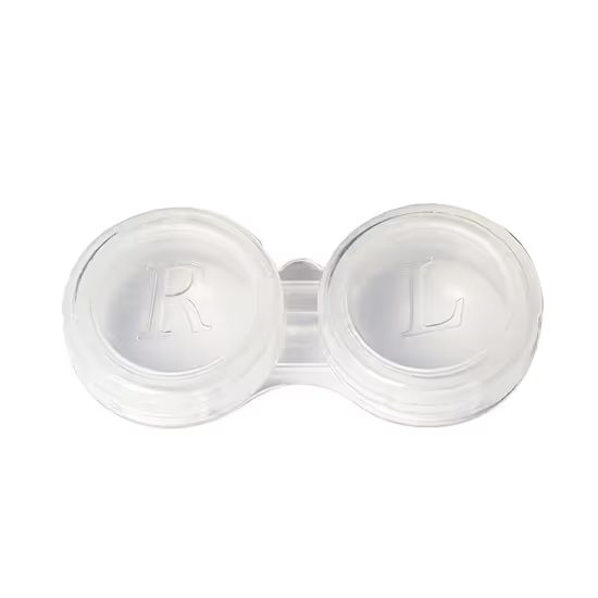 Estuche transparente para lentillas