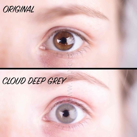 Barevné čočky - dioptrické - Cloud Deep Gray (2 ks)