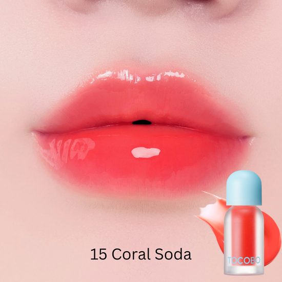 TOCOBO Juicy Berry Plumping Lip Oil #15 Coral Soda dúsító hatású ajakfény