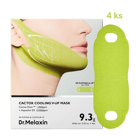 Dr. MELAXIN Cactox Cooling V-UP Mask Set (4 db) hűsítő lifting maszkok az arc alsó részére
