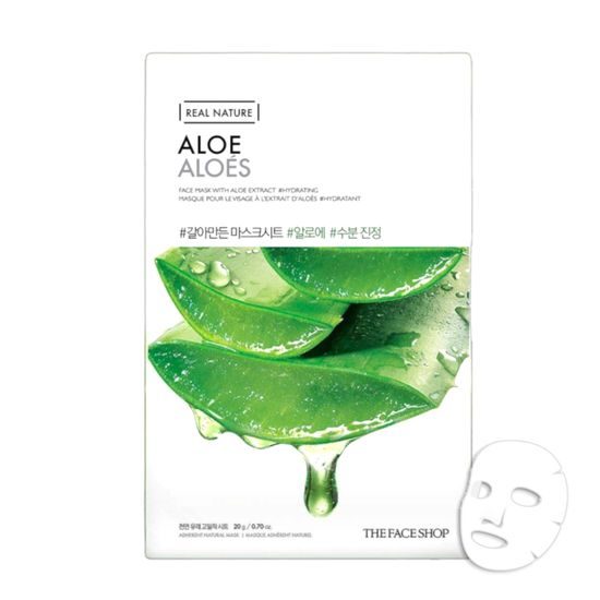 THE FACE SHOP Plátýnková maska Real Nature Sheet Mask Aloe