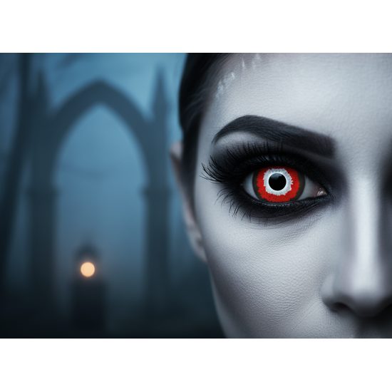 WHITE MONSTER MINI SCLERA farbige Kontaktlinsen