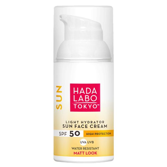 HADA LABO TOKYO SUN Lahka matirajoča sončna krema Light Hydrator Sun Face Cream SPF50 (50 ml)