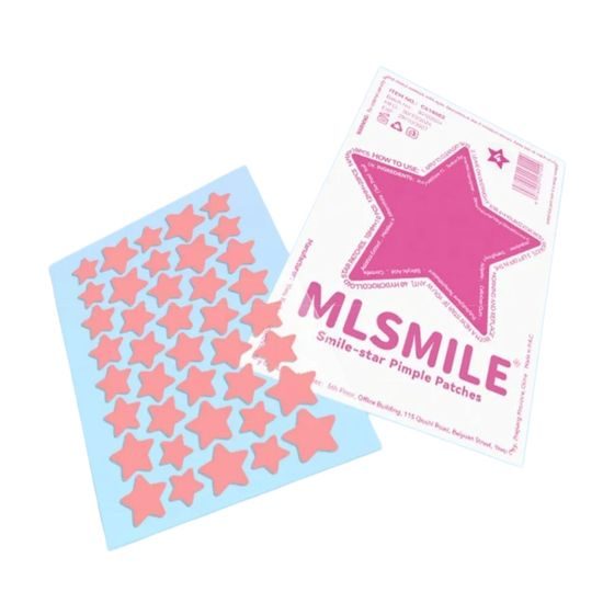 MLSMILE Barevné náplasti na akné Smile Star Pimple Patches - #04 Pink (40 ks)