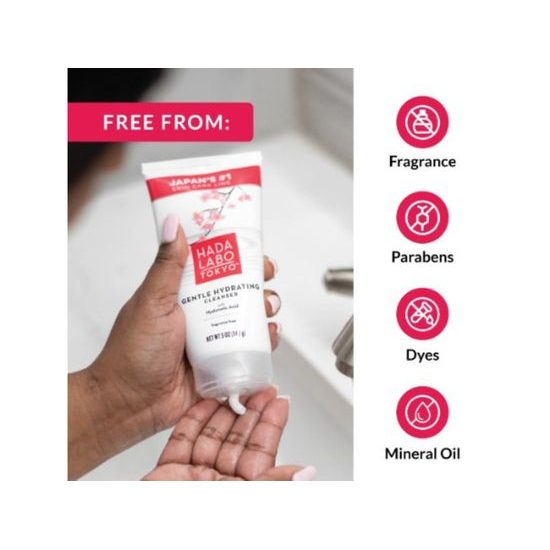 HADA LABO TOKYO WHITE Kremowy żel oczyszczający do twarzy Gentle Hydrating Cleanser ALL-IN-ONE (150 ml)