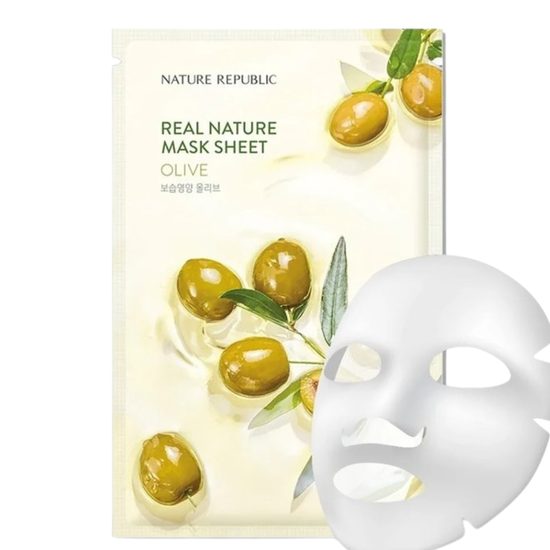 NATURE REPUBLIC Plátýnková maska Real Nature Sheet Mask Olive