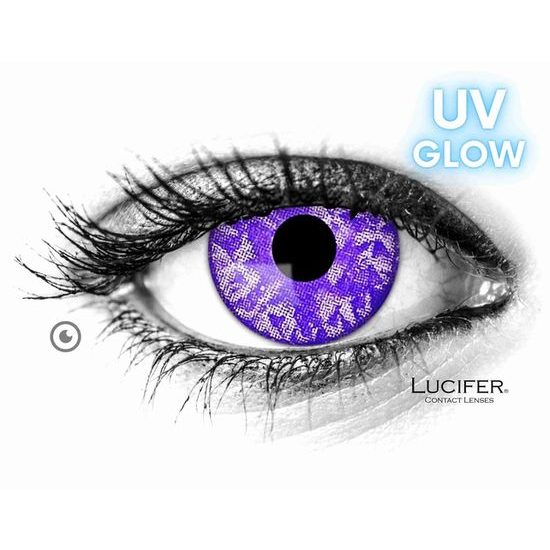 Crazy čočky - GLOW VIOLET DIAMOND UV svítící (2 čočky)