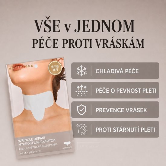 MARSHIQUE Patch idrogel per il collo Wrinkle Repair Hydrogel Neck Patch