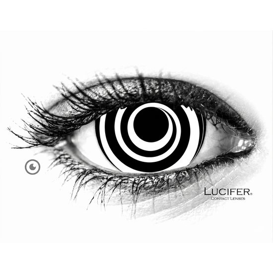 Crazy čočky - nedioptrické - BLACK SPIRAL mini sclera (2 čočky)