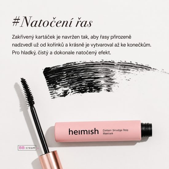 HEIMISH Řasenka Dailism Smudge Stop Mascara Curling Black