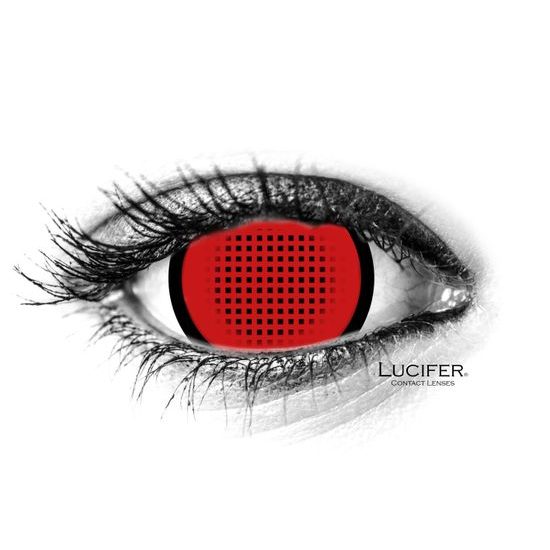 Crazy čočky - nedioptrické - RED MESH R mini sclera (2 čočky)