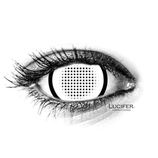 Crazy čočky - nedioptrické - WHITE MESH R mini sclera (2 čočky)