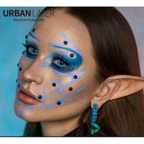 Crazy šošovky - nedioptrické - AQUAMAN BLUE mini sclera (2 šošovky)