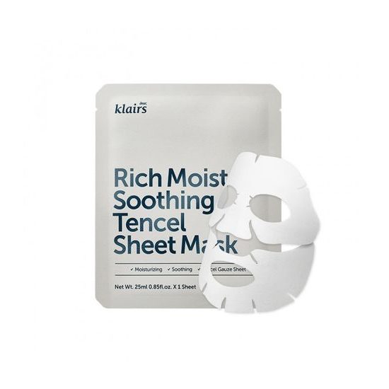 KLAIRS Plátýnková maska Rich Moist Soothing Tencel Sheet Mask