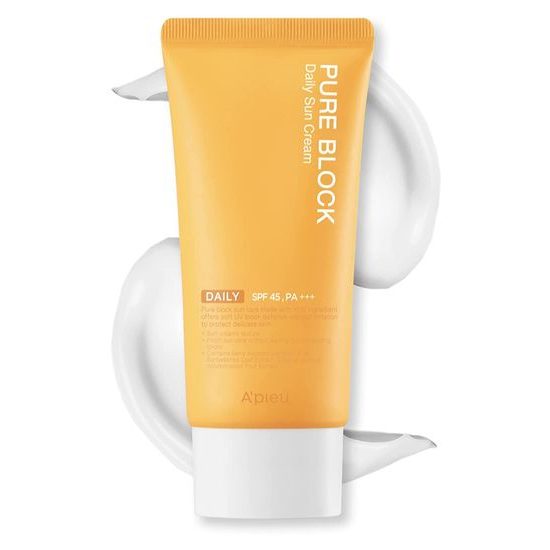 A'PIEU Pure Opalovací krém Block Natural Daily Sun Cream SPF45  PA+++ (50 ml)