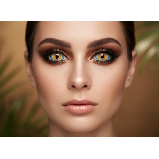 BROWN LIZARD farbige Kontaktlinsen - Mini Sclera (2 Linsen)