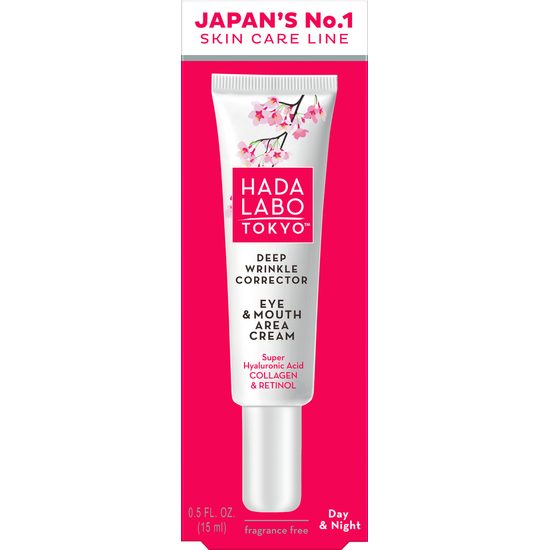 HADA LABO TOKYO RED Crema correctora de arrugas profundas para ojos y boca Deep Wrinkle Corrector Eye & Mouth Cream (15 ml)